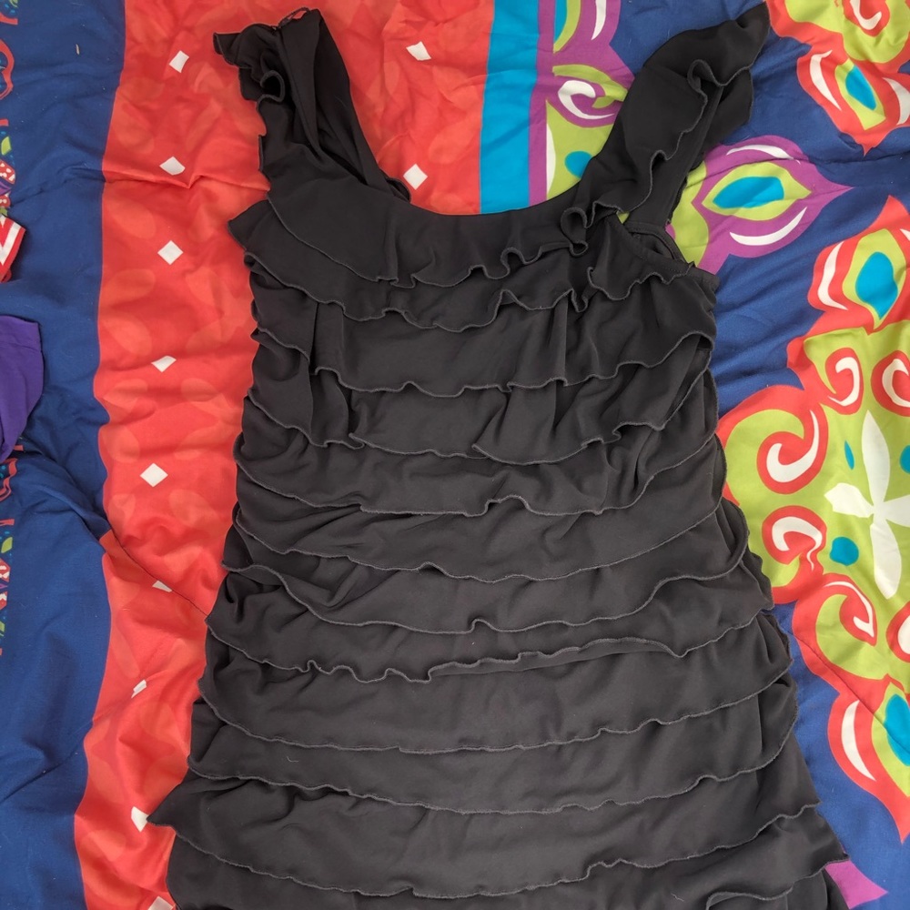Black Ruffled Dress